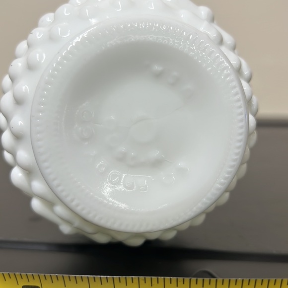 Mille White Glass Long Neck Vase - Picture 5 of 5